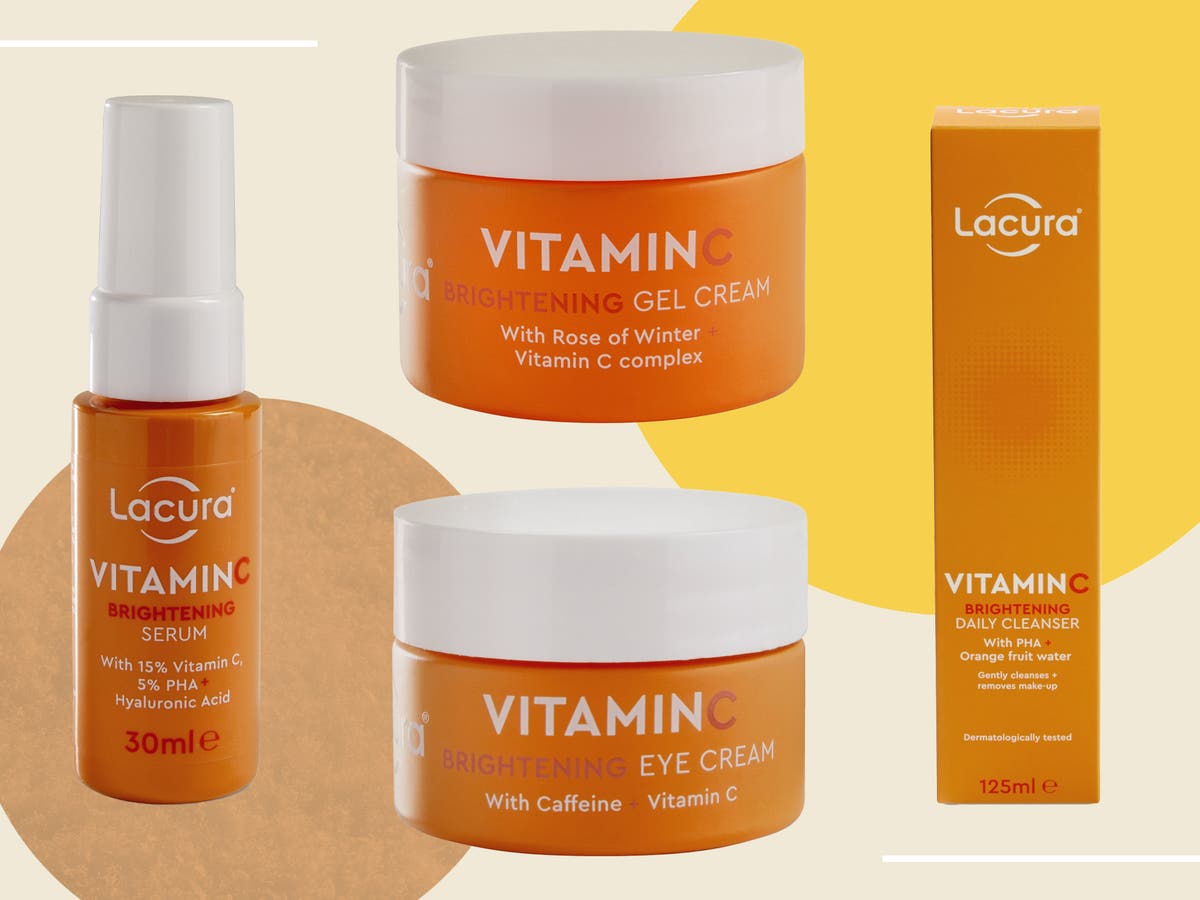 Aldi vitamin C skincare review Lacura cleanser, eye cream and serum The Independent
